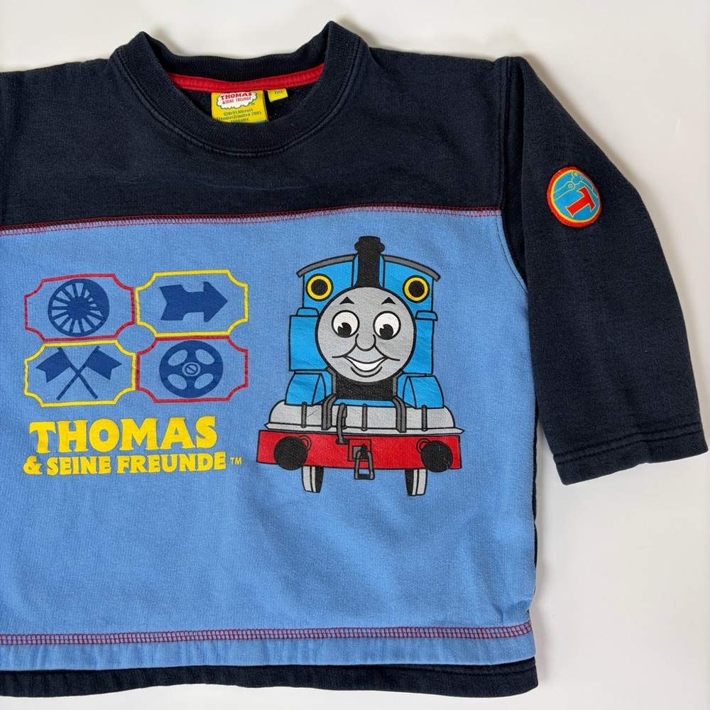 VTG Thomas and His Friends‎ GERMAN Sweater Shirt 110 Kids Toddler 4-5 2005